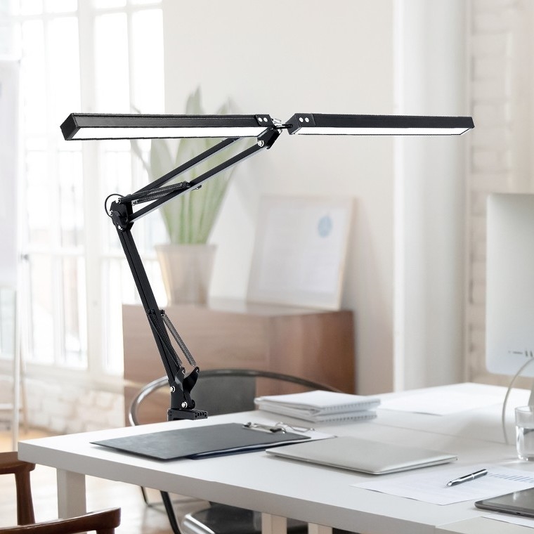 Brilagi - LED Himmennettävä joustava pöytävalaisin VARIO 2xLED/14W/230V 3000-6000K musta