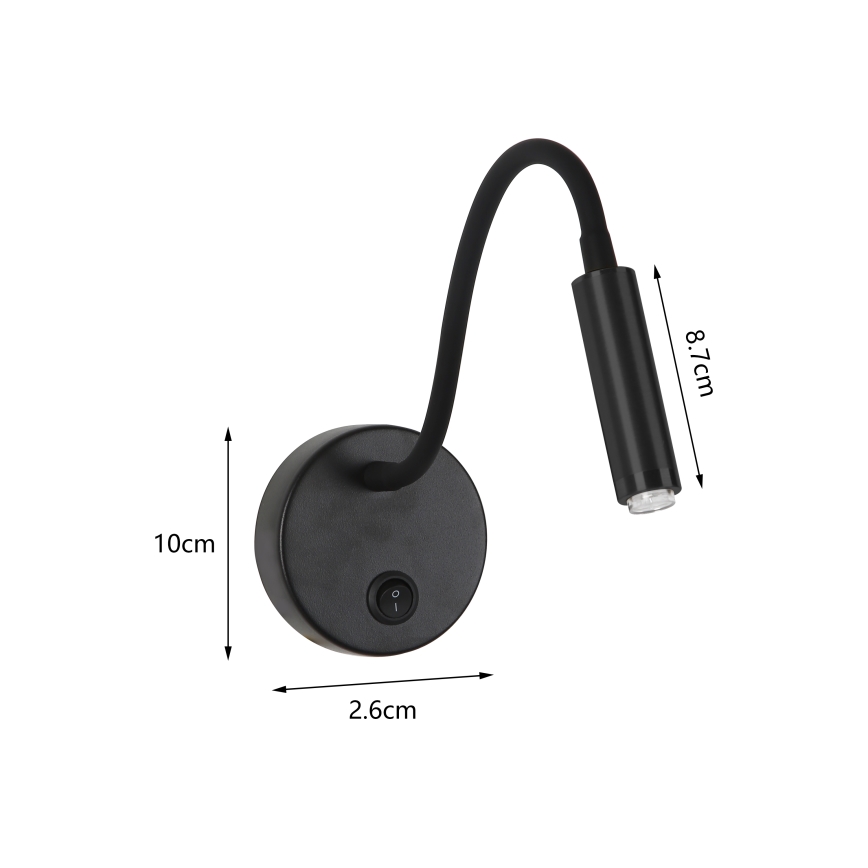 Brilagi - LED Himmennettävä joustava seinälamppu MAYA 1xG9/4W/230V musta 2700-6500K Wi-Fi Tuya