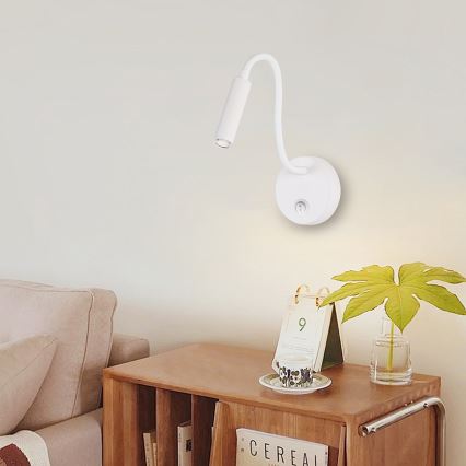 Brilagi - LED Himmennettävä joustava seinälamppu MAYA 1xG9/4W/230V valkoinen 2700-6500K Wi-Fi Tuya
