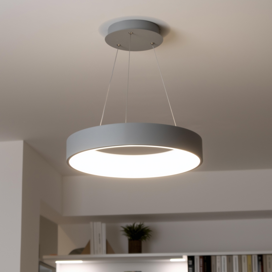 Brilagi - LED Himmennettävä kattokruunu johdossa FALCON LED/40W/230V 3000-6500K harmaa + kauko-ohjain