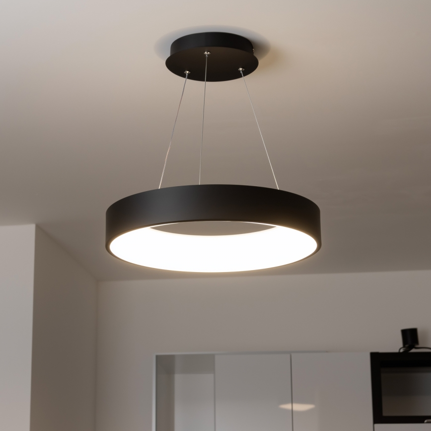 Brilagi - LED Himmennettävä kattokruunu johdossa FALCON LED/40W/230V 3000-6500K musta + kauko-ohjain