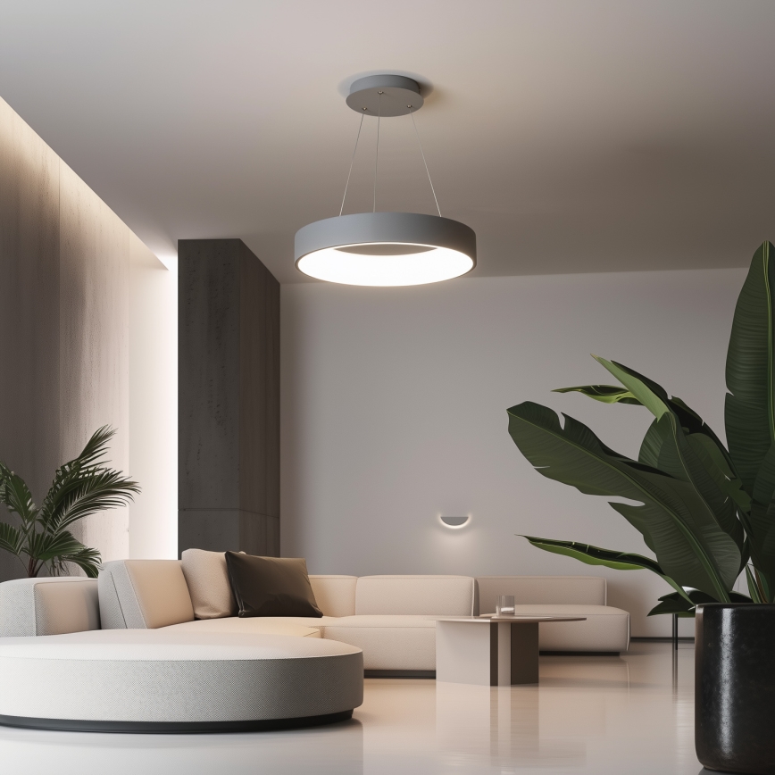 Brilagi - LED Himmennettävä kattokruunu johdossa FALCON LED/40W/230V 3000-6500K harmaa + kauko-ohjain