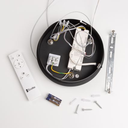 Brilagi - LED Himmennettävä kattokruunu johdossa FALCON LED/40W/230V 3000-6500K musta + kauko-ohjain