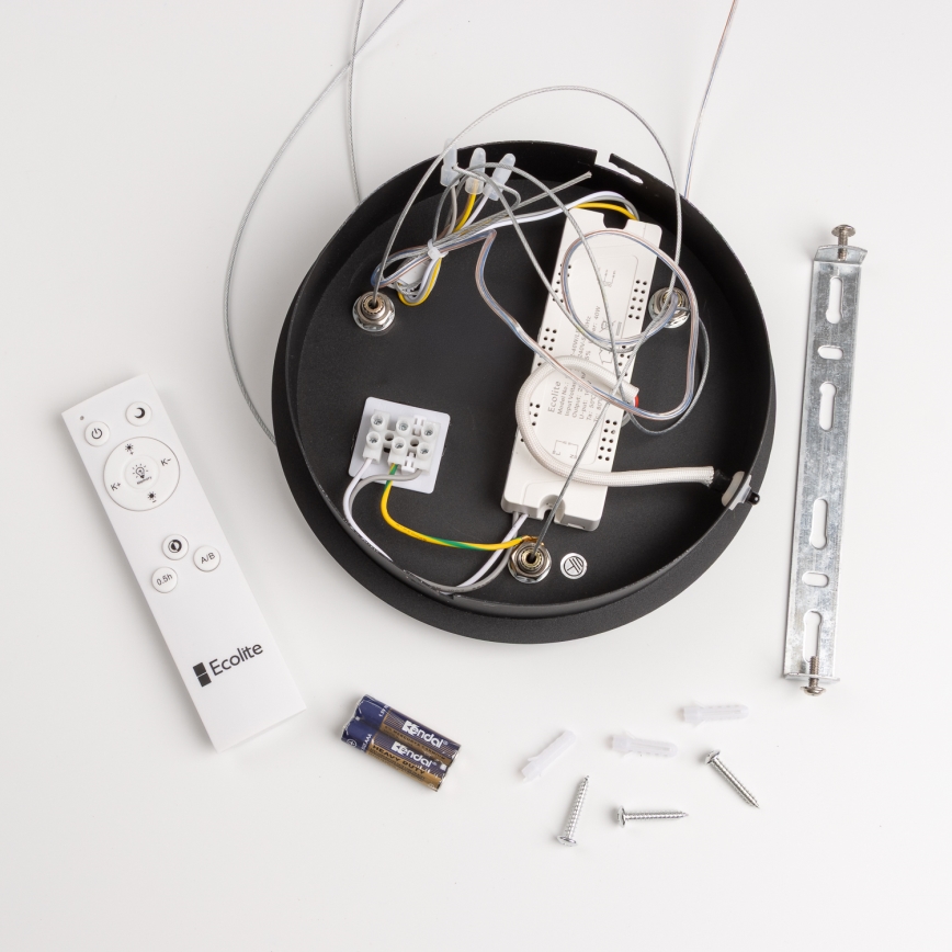Brilagi - LED Himmennettävä kattokruunu johdossa FALCON LED/40W/230V 3000-6500K musta + kauko-ohjain