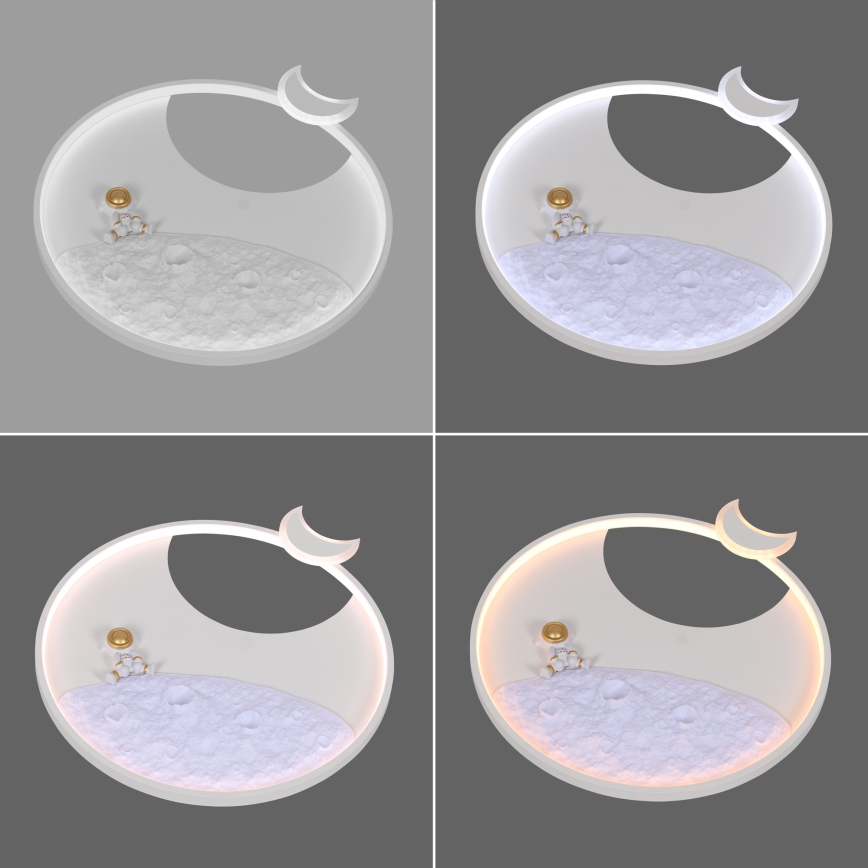 Brilagi - Himennettävä LED-kattovalaisin ASTRO LED/20W/230V halkaisija 50 cm 3000–6000K astronautti + kaukosäädin