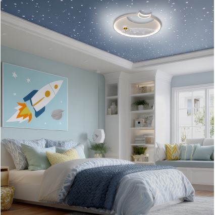 Brilagi - Himennettävä LED-kattovalaisin ASTRO LED/20W/230V halkaisija 50 cm 3000–6000K astronautti + kaukosäädin