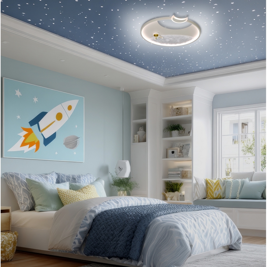 Brilagi - Himennettävä LED-kattovalaisin ASTRO LED/20W/230V halkaisija 50 cm 3000–6000K astronautti + kaukosäädin