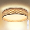 Brilagi - LED himmennettävä kattovalaisin CAMILA LED/48W/230V 3000-6500K bambu halkaisija 40 cm + kaukosäädin