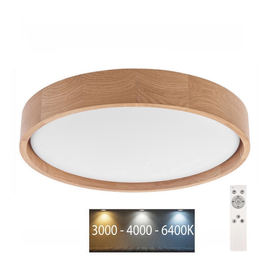 Brilagi - LED Himmennettävä kattovalaisin MANAROLA LED/24W/230V tammi + kaukosäädin 3000-6500K