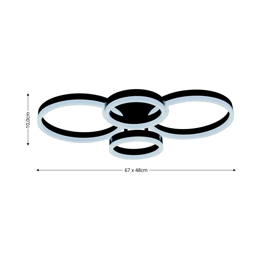 Brilagi - himmennettävä LED-kattovalaisin ORBITS LED/49W/230V 3000-6000K + kaukosäädin