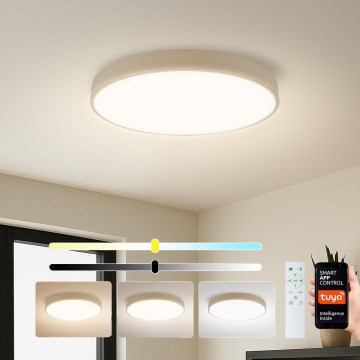 Brilagi - LED-himmennettävä kattovalaisin POOL SMART LED/60W/230V 3000-6000K halkaisija 50 cm Wi-Fi Tuya beige + kaukosäädin