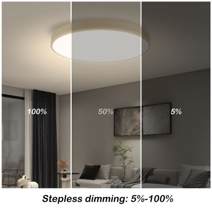 Brilagi - LED Himmennettävä kattovalaisin POOL SMART LED/60W/230V 3000-6000K 50 cm Wi-Fi Tuya beige + kaukosäädin