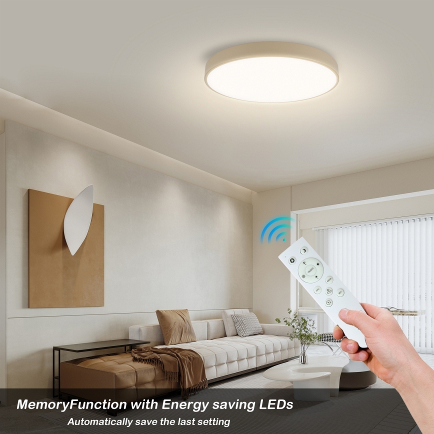 Brilagi - LED Himmennettävä kattovalaisin POOL SMART LED/60W/230V 3000-6000K 50 cm Wi-Fi Tuya beige + kaukosäädin
