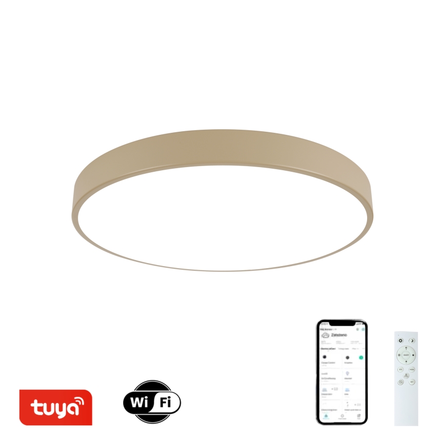Brilagi - LED Himmennettävä kattovalaisin POOL SMART LED/60W/230V 3000-6000K 50 cm Wi-Fi Tuya beige + kaukosäädin
