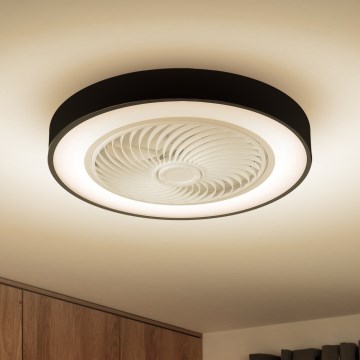 Brilagi - LED Himmennettävä kattovalaisin tuulettimella LED/30W/230V 3000-6500K musta + kauko-ohjaus