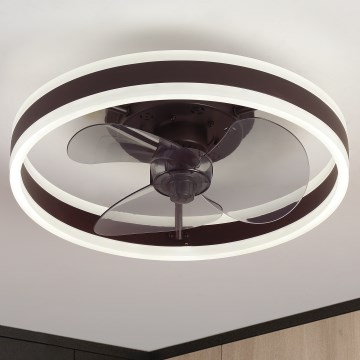 Brilagi - LED Himmennettävä kattovalaisin tuulettimella LED/30W/230V 3000-6500K musta + kauko-ohjaus