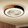 Brilagi - LED Himmennettävä kattovalaisin tuulettimella LED/30W/230V 3000-6500K musta/tammi + kauko-ohjaus