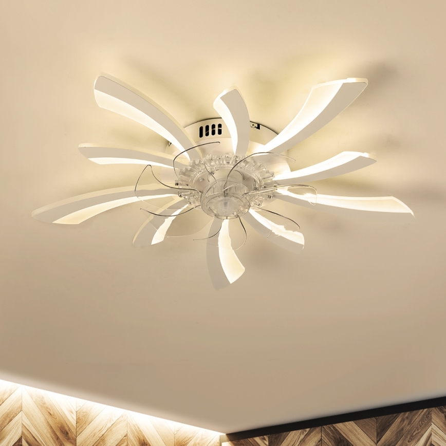 Brilagi - LED Himmennettävä kattovalaisin tuulettimella LED/50W/230V 3000-6500K valkoinen + kauko-ohjaus