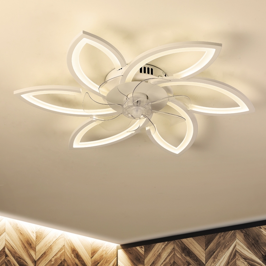 Brilagi - LED Himmennettävä kattovalaisin tuulettimella LED/50W/230V 3000-6500K valkoinen + kauko-ohjaus