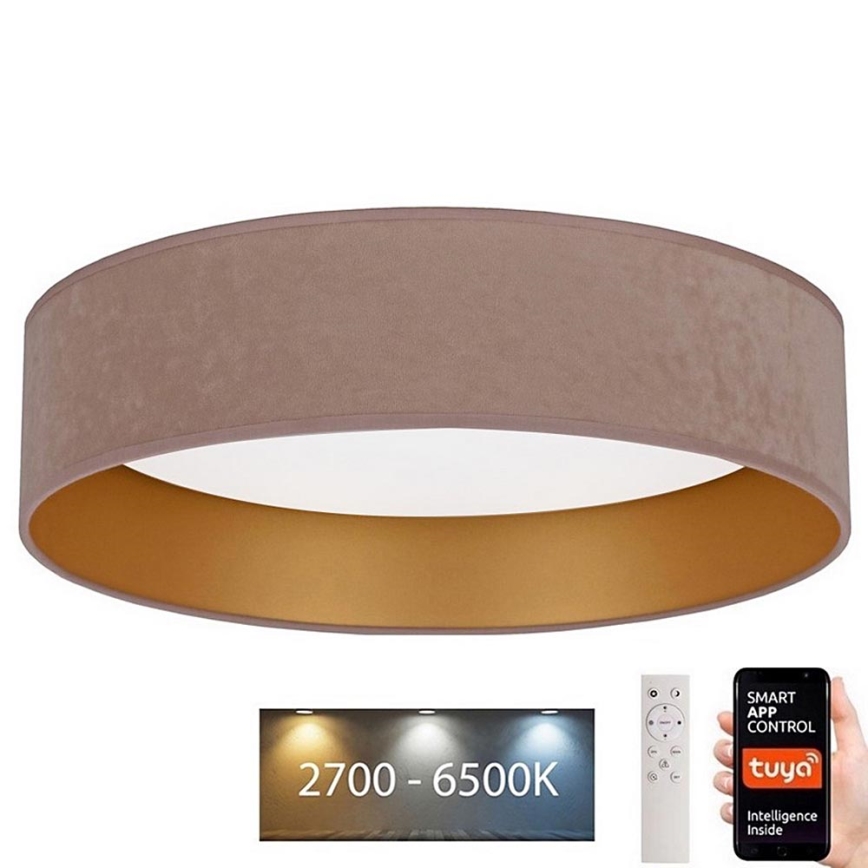 Brilagi - LED Himmennettävä kattovalaisin VELVET SMART LED/24W/230V d. 45 cm 2700-6500K Wi-Fi Tuya beige/kulta + kaukosäädin