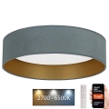 Brilagi - LED Himmennettävä kattovalaisin VELVET SMART LED/24W/230V d. 45 cm 2700-6500K Wi-Fi Tuya mint/kulta + kaukosäädin