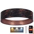 Brilagi - LED Himmennettävä kattovalaisin VELVET SMART LED/36W/230V d. 55 cm 2700-6500K Wi-Fi Tuya musta/kupari + kaukosäädin