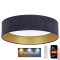 Brilagi - LED Himmennettävä kattovalaisin VELVET SMART LED/36W/230V d. 55 cm 2700-6500K Wi-Fi Tuya sininen/kulta + kaukosäädin