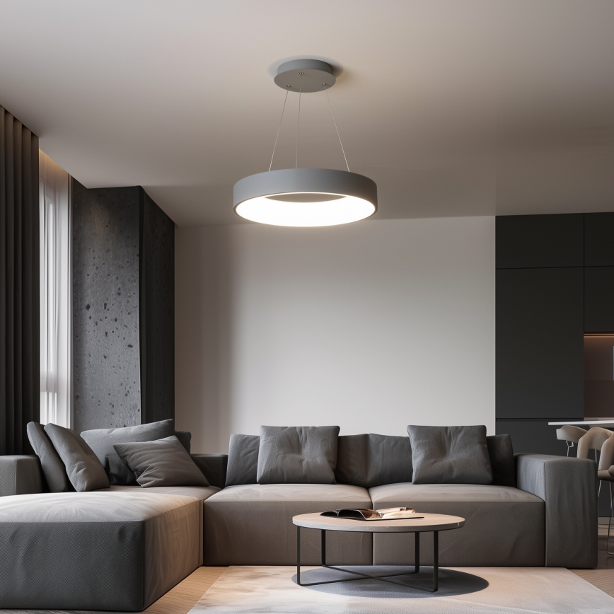 Brilagi - LED Himmennettävä kattovalo johdossa FALCON LED/80W/230V 3000-6500K halk. 60 cm harmaa + kaukosäädin