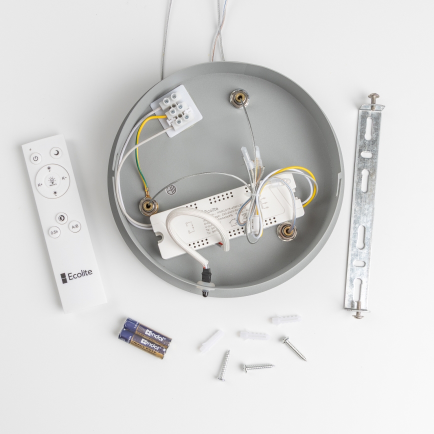 Brilagi - LED Himmennettävä kattovalo johdossa FALCON LED/80W/230V 3000-6500K halk. 60 cm harmaa + kaukosäädin