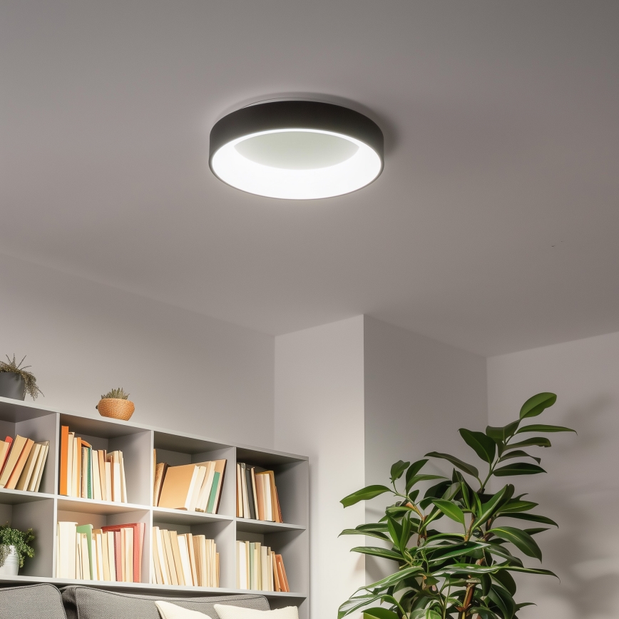 Brilagi - LED Himmennettävä kattovalo FALCON LED/40W/230V 3000-6500K musta + kauko-ohjain