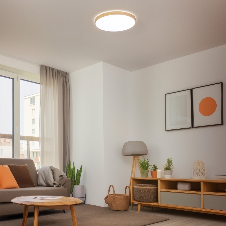 Brilagi - LED Himmennettävä kattovalo PINE LED/60W/230V 3000-6500K  + kauko-ohjain