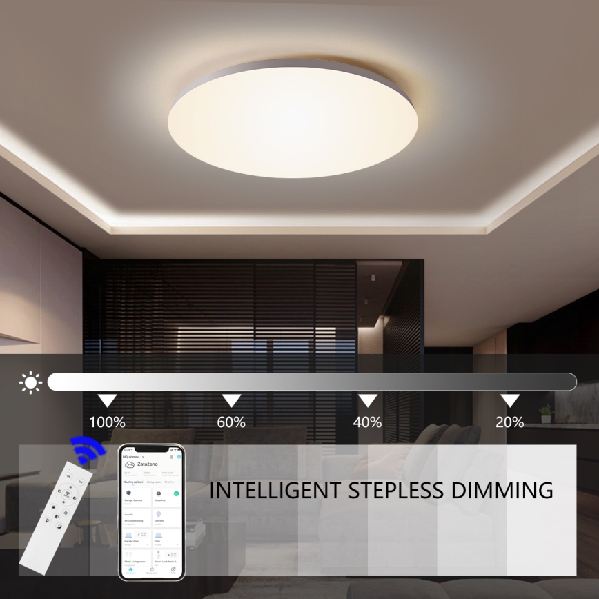 Brilagi - LED Himmennettävä kattovalo SMART LED/24W/230V Wi-Fi Tuya + kaukosäädin