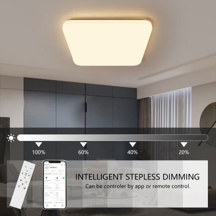Brilagi - LED Himmennettävä kattovalo SMART LED/36W/230V 2700-6500K Wi-Fi Tuya + kaukosäädin