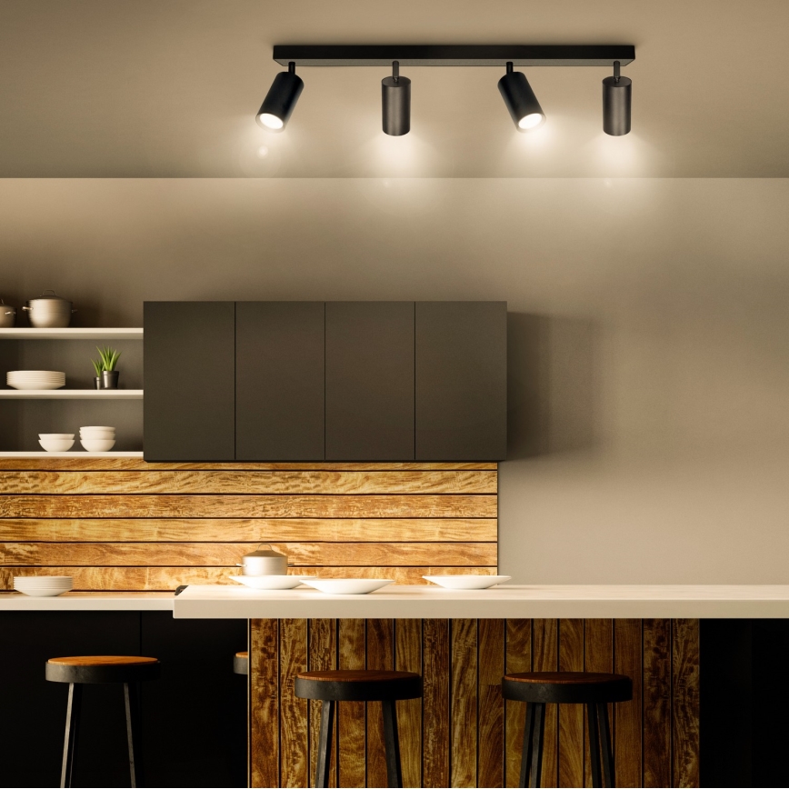 Brilagi - himmennettävä LED-kohdevalaisin SELE 4xGU10/6,5W/230V 2700-6500K musta