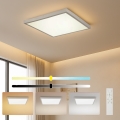 Brilagi - LED himmennettävä kylpyhuoneen kattovalaisin FRAME SMART LED/50W/230V 60x60 cm 3000-6000K IP44 hopeanvärinen + kaukosäädin