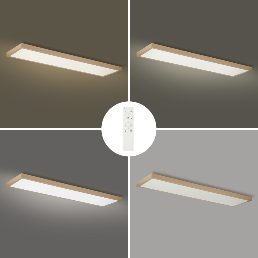 Brilagi - LED himmennettävä kylpyhuoneen kattovalaisin FRAME SMART LED/50W/230V 120x30 cm 3000-6000K IP44 beige + kaukosäädin