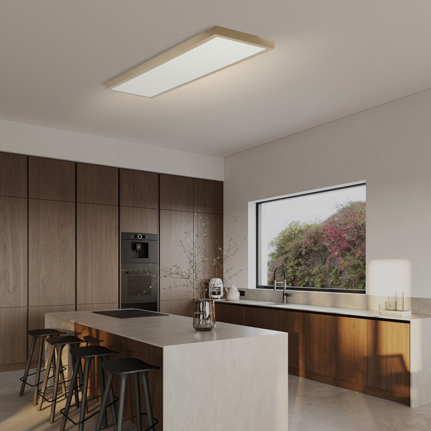 Brilagi - LED himmennettävä kylpyhuoneen kattovalaisin FRAME SMART LED/50W/230V 120x30 cm 3000-6000K IP44 beige + kaukosäädin