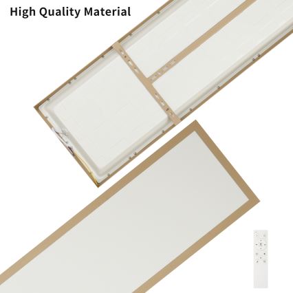 Brilagi - LED himmennettävä kylpyhuoneen kattovalaisin FRAME SMART LED/50W/230V 120x30 cm 3000-6000K IP44 beige + kaukosäädin