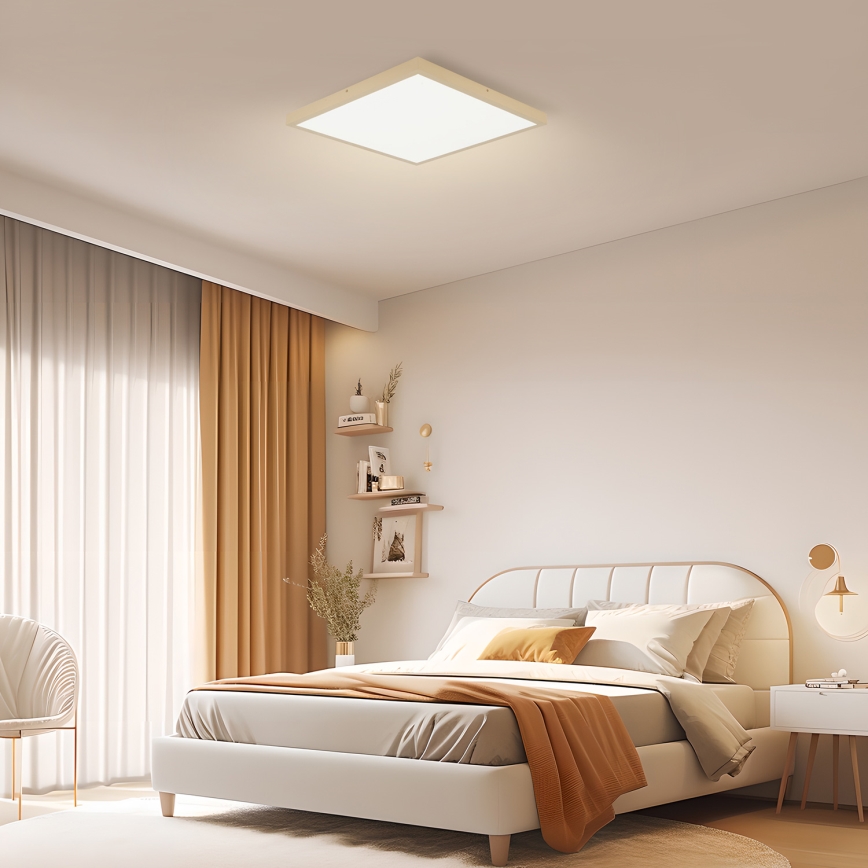 Brilagi - himennettävä kylpyhuoneen kattovalaisin FRAME SMART LED/50W/230V 60x60 cm 3000-6000K IP44 beige + kaukosäädin