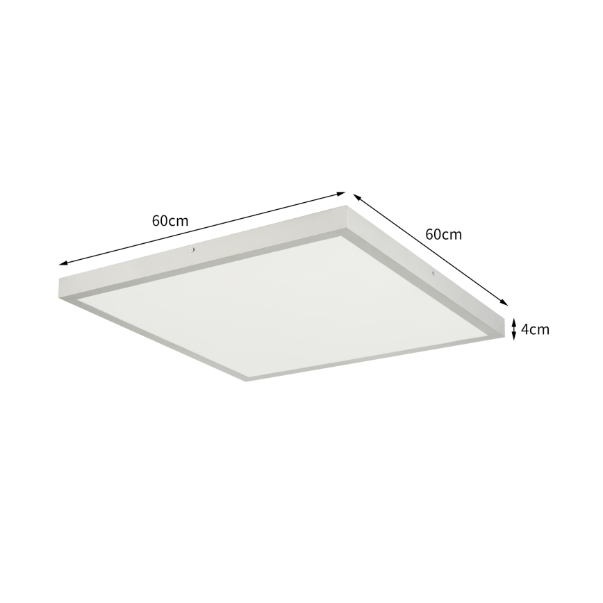 Brilagi - LED himmennettävä kylpyhuoneen kattovalaisin FRAME SMART LED/50W/230V 60x60 cm 3000-6000K IP44 hopeanvärinen + kaukosäädin