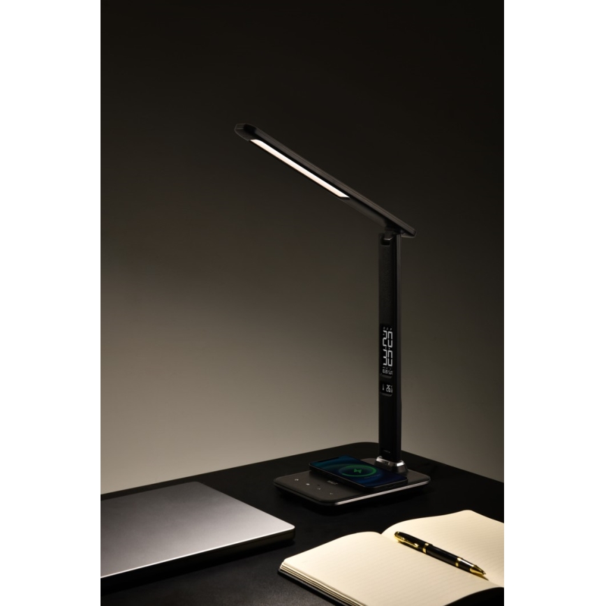 Brilagi - LED Himmennettävä pöytävalaisin langattomalla latauksella REGINA LED/8,5W/230V musta