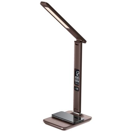 Brilagi - LED Himmennettävä pöytävalaisin langattomalla latauksella REGINA LED/8,5W/230V ruskea
