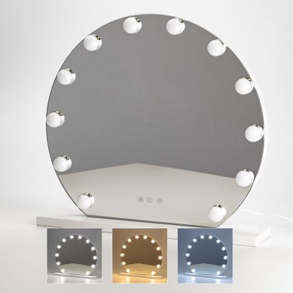 Brilagi - LED himmennettävä meikkipeili HOLLYWOOD LED/12W/230V 3000/4000/6500K