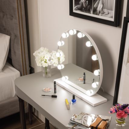 Brilagi - LED himmennettävä meikkipeili HOLLYWOOD LED/12W/230V 3000/4000/6500K