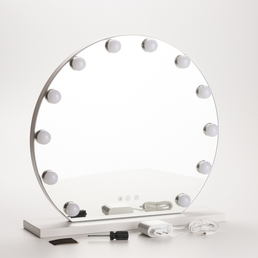 Brilagi - LED himmennettävä meikkipeili HOLLYWOOD LED/12W/230V 3000/4000/6500K