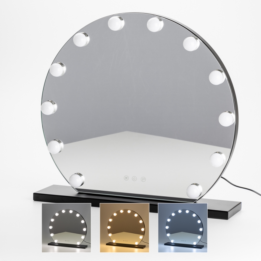 Brilagi - LED himmennettävä meikkipeili HOLLYWOOD LED/12W/230V 3000/4000/6500K