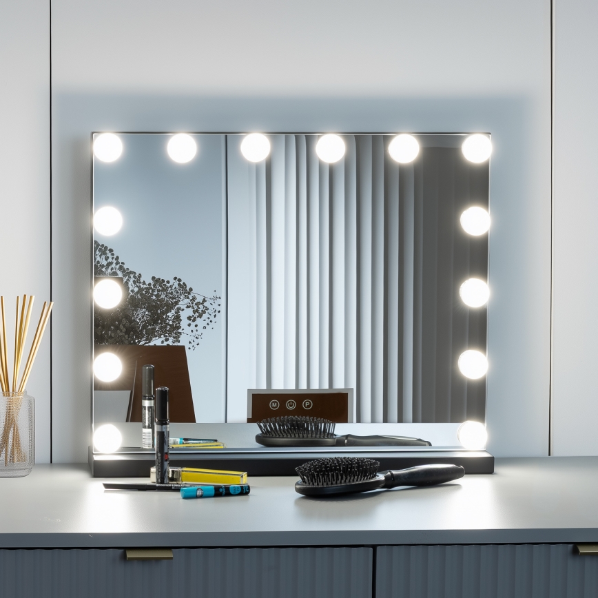 Brilagi - LED himmennettävä meikkipeili HOLLYWOOD LED/15W/230V 3000/4000/6500K