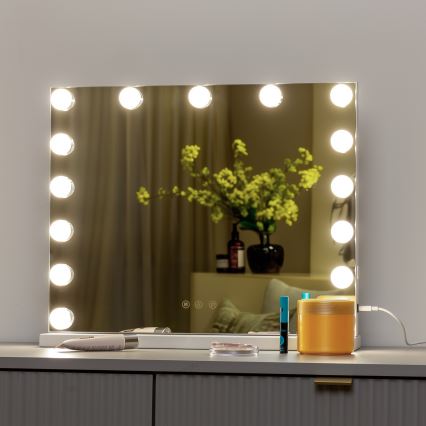Brilagi - LED himmennettävä meikkipeili HOLLYWOOD LED/15W/230V 3000/4000/6500K