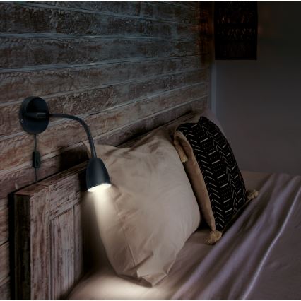 Brilagi - LED Himmennettävä pieni seinävalaisin LED/4W/230V musta