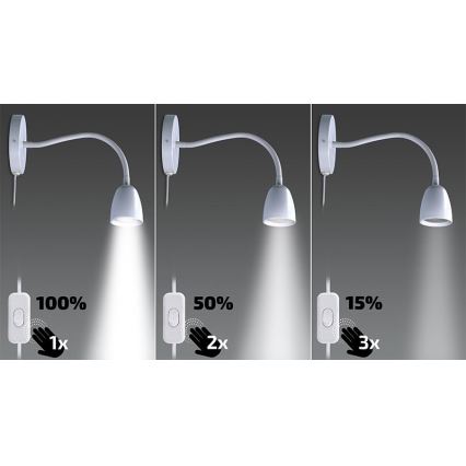 Brilagi - LED Himmennettävä pieni seinävalaisin LED/4W/230V valkoinen